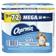 Charmin Ultra Soft Toilet Paper, 18 Mega Rolls, 5112 Sheets