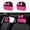 Pink Black Bow Pattern, variant on 2 Pack Cute Red Bow and Black Dots Car Seat Headrest Cover for Women, Car Headrest Protector Seat Cover Elastic,Auto Interior Decor Front & Rear Seat Headrest Pads Decor,Universal Fit