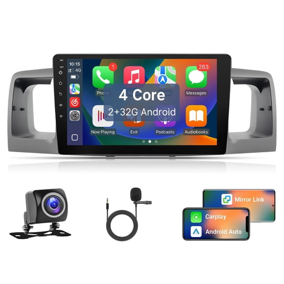 Radio para Auto Leadfan Corolla 2003-2008 Pantalla Táctil WiFi de 9"