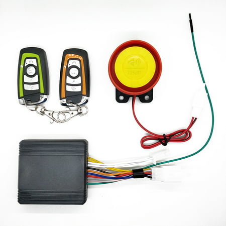 12V Universal Motorcycle Alarm System Scooter Anti-theft Secure Alarm System Two-way with Engine Start Remote Control Key