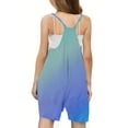 thumbnail image 4 of Xdegoge Todays Daily Girls Clothes Size 5-13, Summer Sleeveless Casual Teen Romper Gradient Spaghetti Strap Short Jumpsuit with Pockets Cancel Plus Membership Flash, 4 of 7