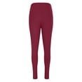 thumbnail image 7 of ManxiVoo Plus Size Thermal Fleece Lined High Waist Leggings with Convenient Pockets for Winter Workouts and Yoga Practice XL Size Red, 7 of 7
