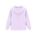 thumbnail image 3 of TQWQT Girls Hoodie Sweatshirt Long Sleeve Pullover Tops Casual Solid Color Hooded Jacket Outerwear Kids Fashion Clothing Fall Winter Spring Oversized Loose Fit Teen Girls Clothes Purple 3-4 Years, 3 of 3