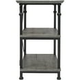 thumbnail image 2 of Weston Home Clayton Rustic Metal and Wood Console TV Stand, for TVs up to 48", Grey, 2 of 4