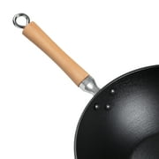 Joyce Chen Professional Series Cast Iron Wok with Maple Handles, 14-In.