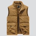 thumbnail image 3 of Nuevo chaleco para el trabajo de lana a la moda de invierno, chalecos acolchados de algodón para hombre, abrigos, chaquetas sin mangas para hombre, chalecos cálidos con múltiples bolsillos, 3 of 5