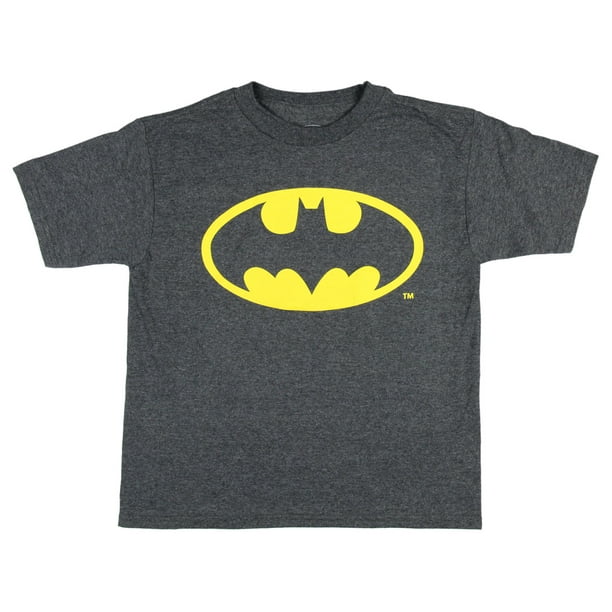 Batman Boys Shirt Classic Logo Bat Symbol Officially Licensed T-Shirt ...