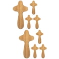 thumbnail image 3 of MLINS 8 pcs  Prayer Wooden Crosses Desktop Small Cross Holding Cross Christian Catholicism Cross, 3 of 8