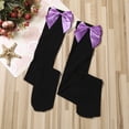thumbnail image 4 of Felcia Women Stockings Solid Color Bow Top Socks Over Knee Sheer Stockings Thigh Socks, 4 of 8