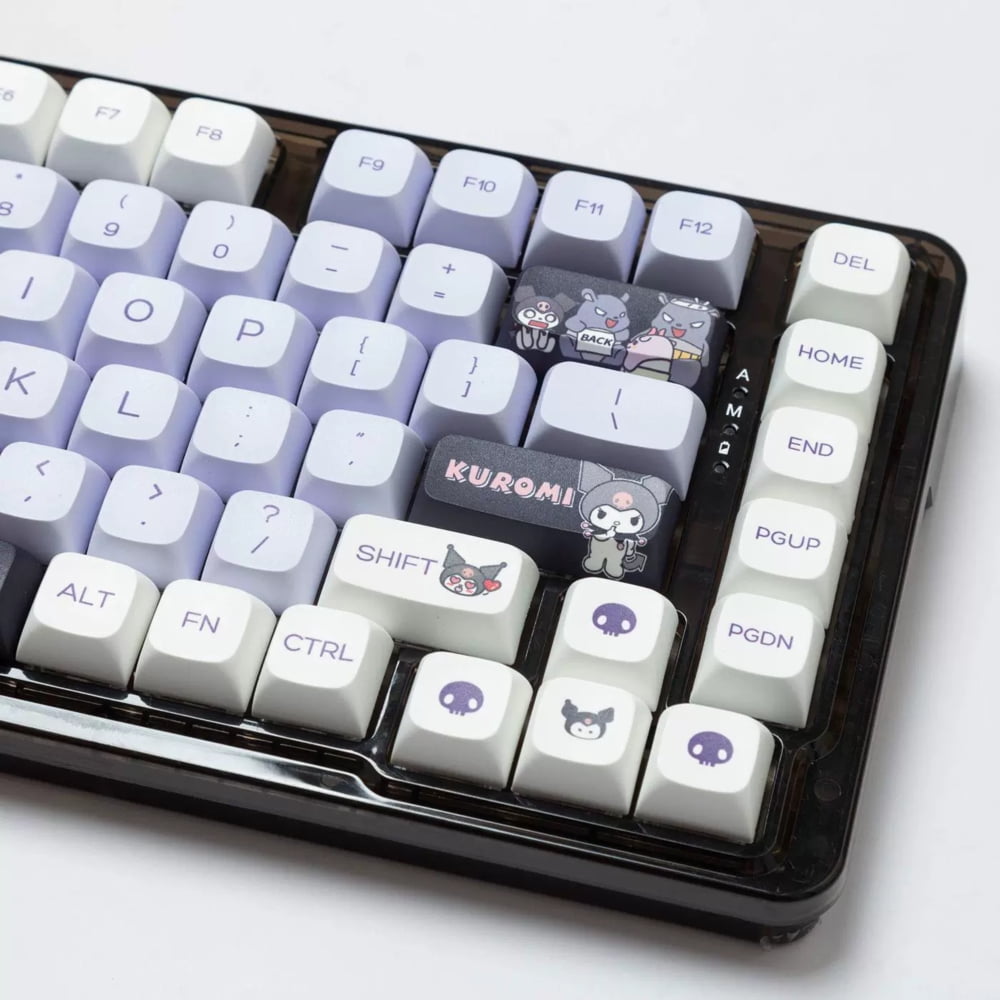 New Cartoon Kuromi Theme Computer Keycaps, Purple ,echanical Keyboard Keycaps Standard XDA Height, Friends Family Birthday Gift