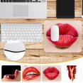 thumbnail image 3 of Rbaofujie Tapis de Souris de Bureau Tapis de Souris Lèvres Rouges Aguichant Charmant Femme Dame Bouche Tapis de Souris Décoratif Déco Maison pour Ordinateurs Portable Bureau 7.9X9.5 Pouces Tapis de Souris, 3 of 4
