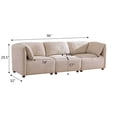 thumbnail image 4 of Christopher Knight Home 3-Seat Modular Sectional Sofa, Modern 96" Couch with Pillow Arms, Sesame, 4 of 7