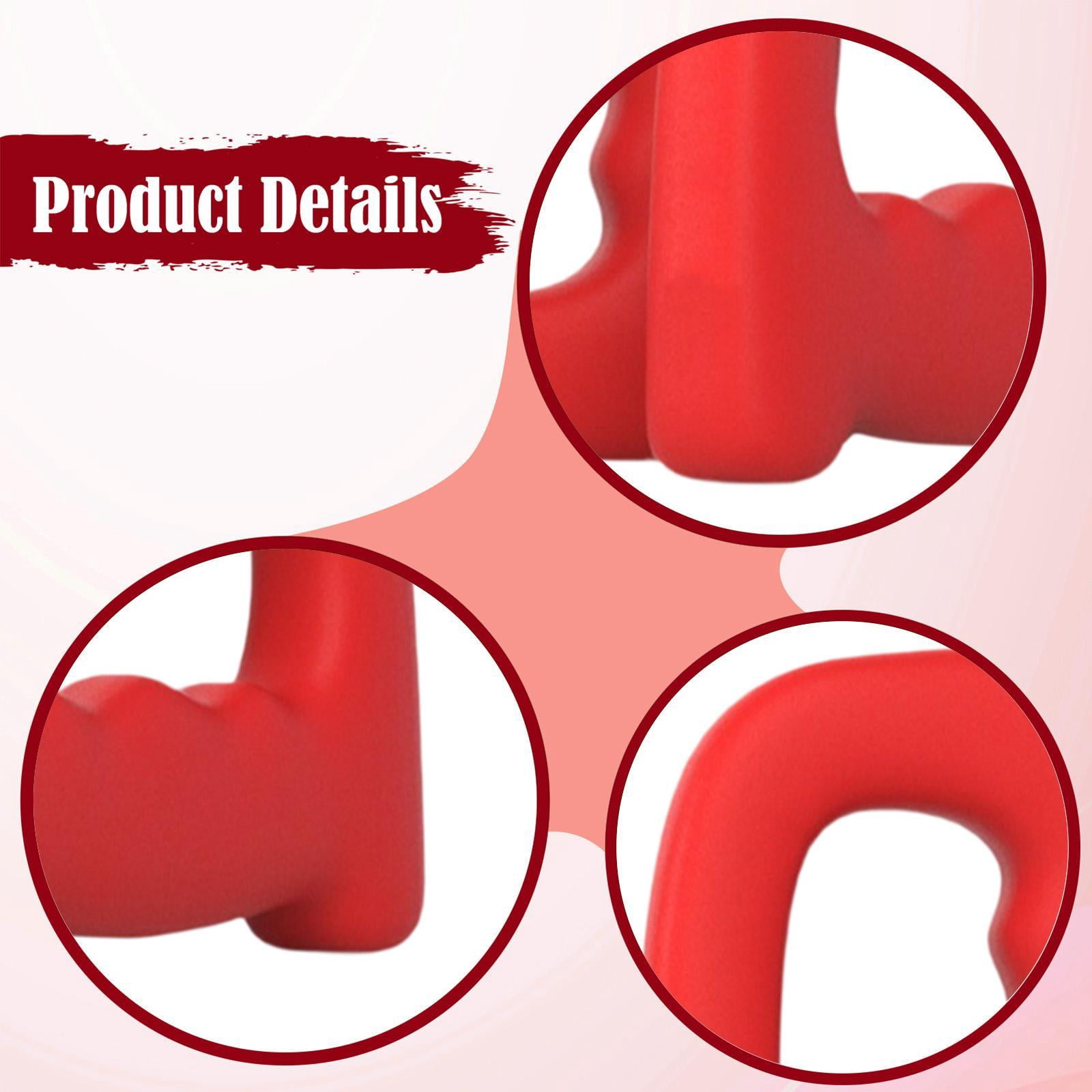 Dualoai 2Pcs Dumbbells Dumbbells Set Nonslip Ergonomic Hand Weights for Cardio Exercise Red 1KG