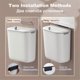 thumbnail image 3 of 1 Pc Bathroom Can Wall Mounted Hanging Trash with Lid Waterproof Narrow Seam Rubbish Toilet Waste Garbage Bin 7L, 3 of 5