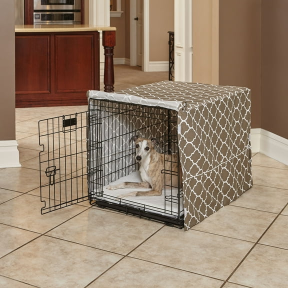 MidWest Homes for Pets Dog Crate Cover, Brown Geometric Pattern, 36in