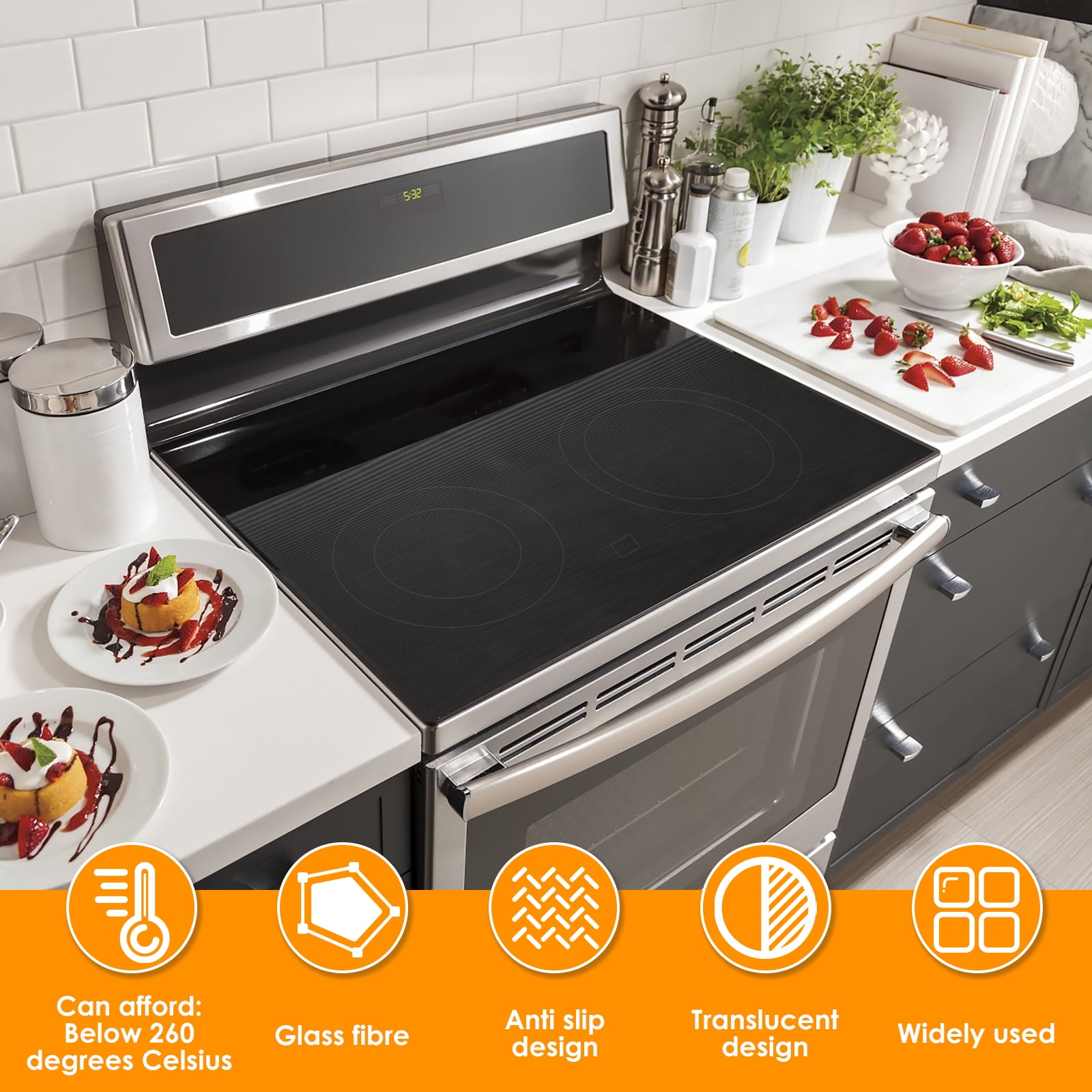 Large Induction Cooktop Protector Mat Reusable Induction Cooktop Cover Translucent Induction Hob Protector Pad Cuttable Induction Cooktop Pad for Induction Cooker