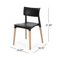 thumbnail image 3 of Beeman Plastic and Beech Wood Dining Chairs (Set of 2), 3 of 7
