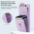 thumbnail image 4 of Phone Case for Samsung Galaxy S23 Ultra 5G Wallet Cover with Credit Card Holder Shoulder Crossbody Strap Long Lanyard Leather Cell Accessories S23Ultra 23S S 23 23Ultra 6.8 inch Women Purple, 4 of 15