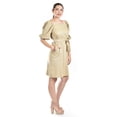 thumbnail image 3 of Vestido de lino escote cuadrado Roman Fashion /Juvenil 1045 (Moka) cafe G, 3 of 5