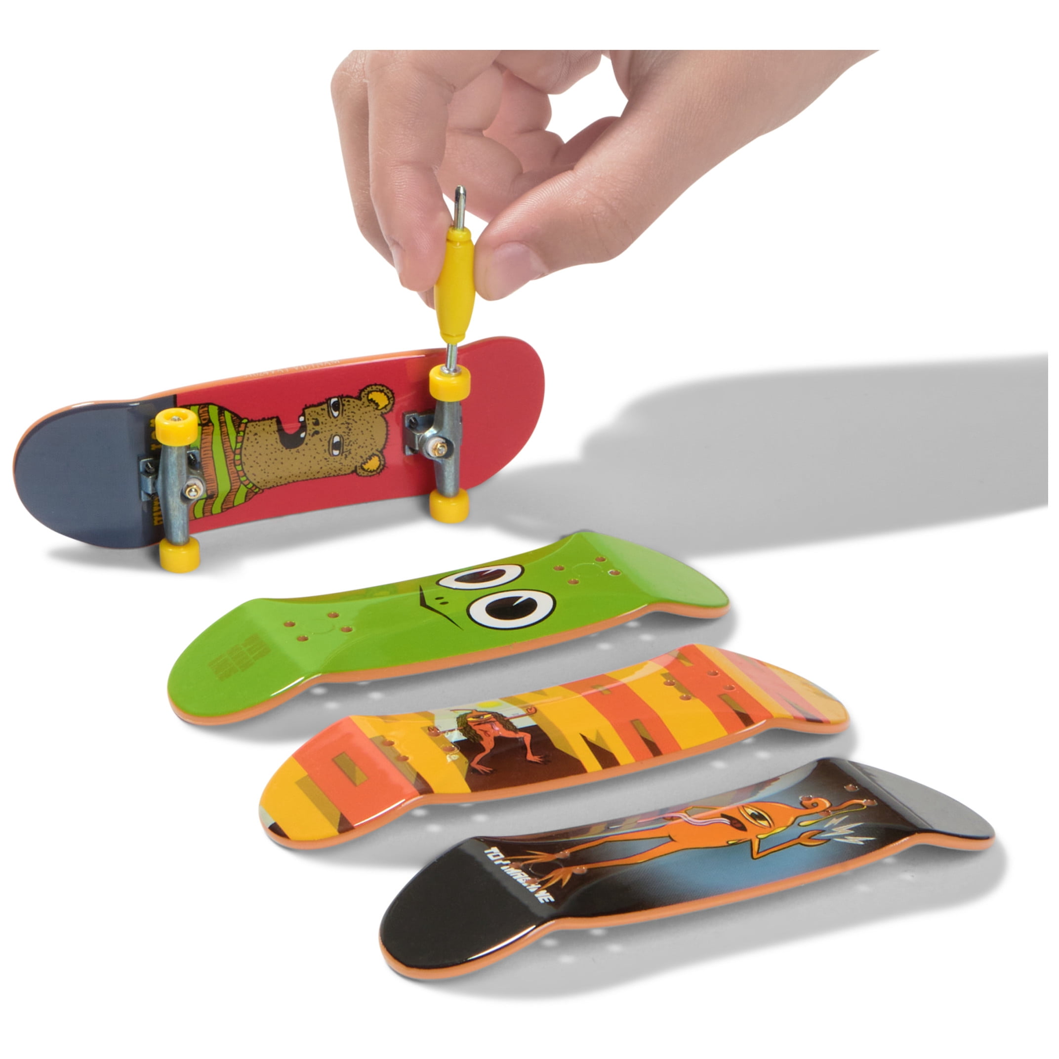 Tech Deck, Ultra DLX Fingerboard 4-Pack, Toy Machine Skateboards
