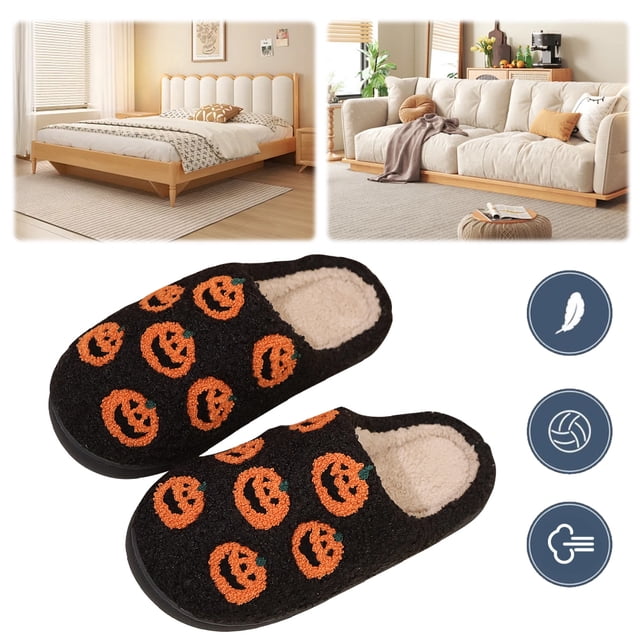 Térmicas Planas Calabaza Halloween Cómodas para Otoño Invierno