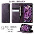 thumbnail image 3 of CaseMe Calf Leather Lining Microfibre Wallet Case for Samsung Galaxy A16 5G 6.7-inch with RFID Blocking,Magnetic Closure,Card Slots,Cash Slot,Kickstand,Shockproof Flip Folio Protective Phone Case, 3 of 10