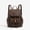 Deep Brown, variant on Women's Vintage Brown Distressed PU Drawstring Flap Backpack, Bamboo Toggle Closure Casual Daypack for Travel Daily School