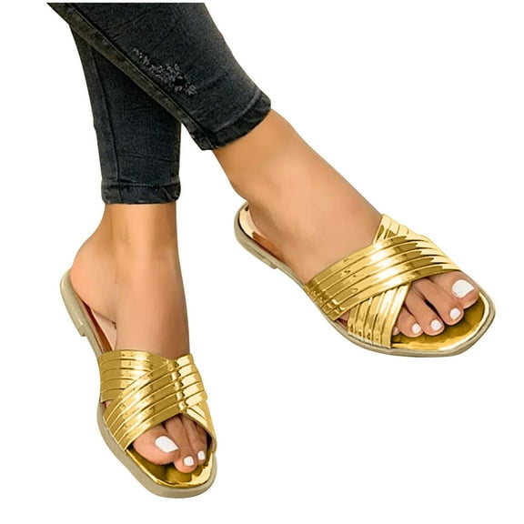 Comfortable Flat Open Toe Casual Outdoor Slippers Easy Wear Off Beach Sandals Women