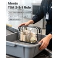 thumbnail image 4 of HOTOR Clear Toiletry Bag, TSA Approved, Waterproof Zippered Makeup & Toiletries Organizer, 6.0" x 8.7" x 2.1", 2-Pack, 4 of 8
