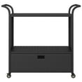 thumbnail image 3 of vidaXL Bar Cart with Drawer Black 39.4"x17.7"x38.2" Poly Rattan, 3 of 6