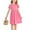 Red, variant on Actgleam Girl's Ruffle Sleeve Summer Dress A-Line Casual Swing Cute Dresses with 2 Pockets for Kids,8-9Years