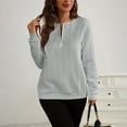 thumbnail image 5 of Futezty Women's Casual 1/4 Zip Sweatshirt Long Sleeve Zipper Solid Color Textured Pullover Fall Loose Shirts Tops, 5 of 9