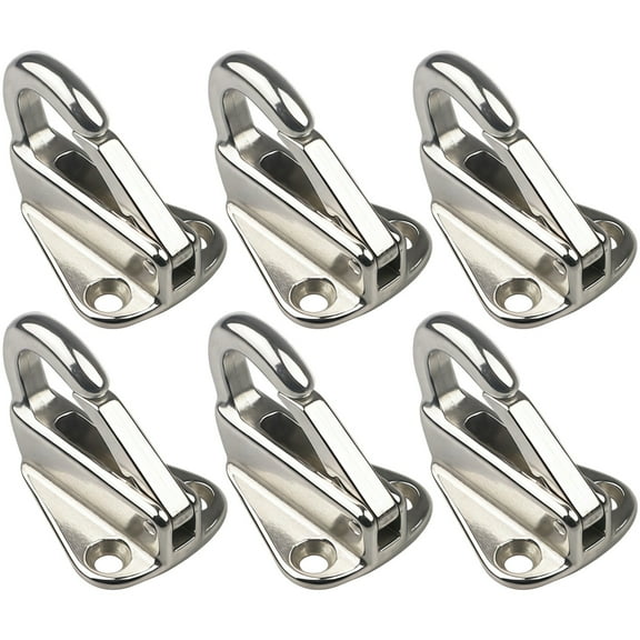 Stainless Steel Spring Snap Hooks, Heavy Duty Boat Snaps for Marine, 304 Stainless Steel, Ideal for Yachts, Includes 6 Hooks, Long-Lasting, Anti-Rust, Secure Locking Design