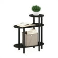 thumbnail image 5 of Furinno Turn-N-Tube 3-Tier Oval Sofa Side Table, End Table with Open Shelves, Espresso/Black, 5 of 6