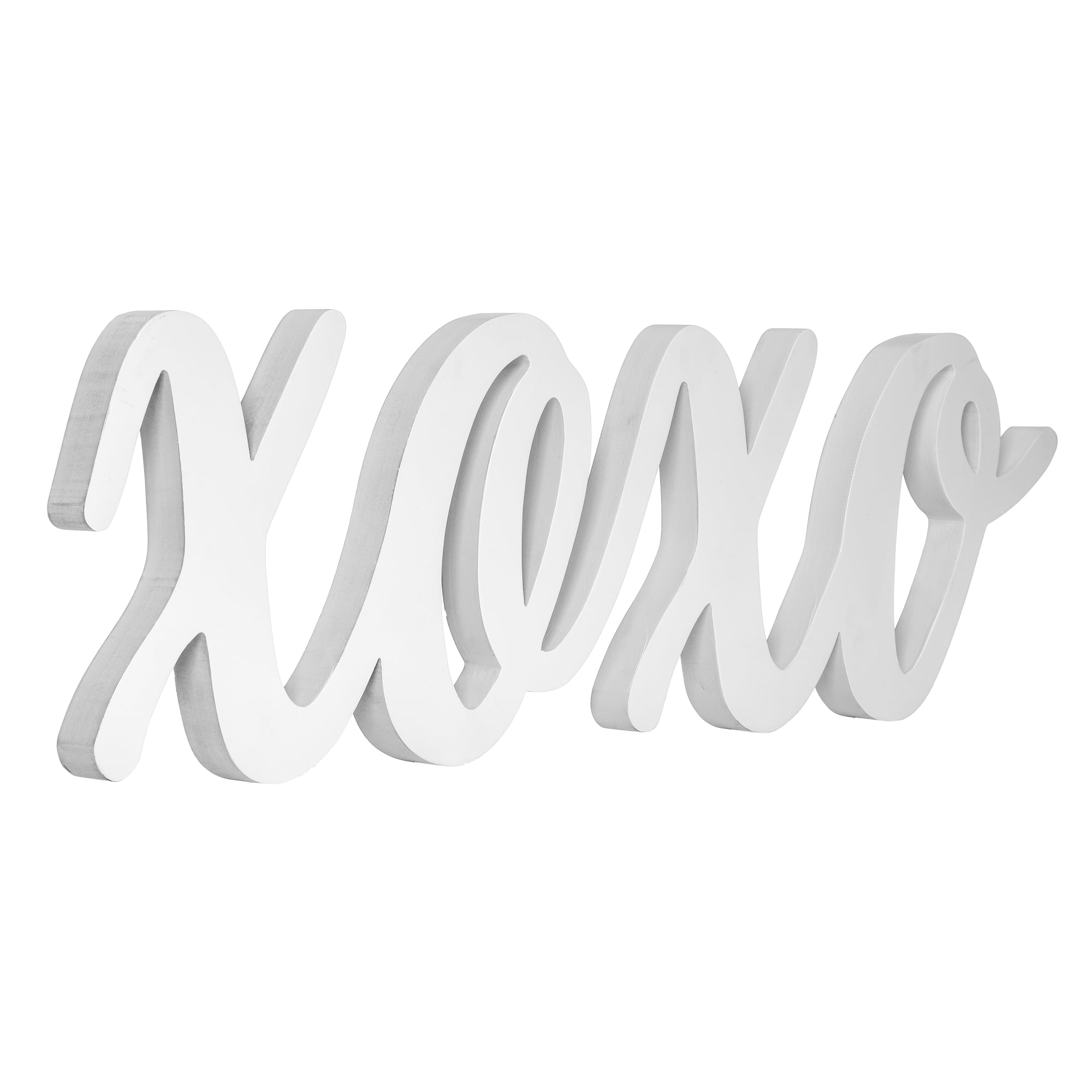 Large White Script XOXO Wood Cut Out Word Wall Decor