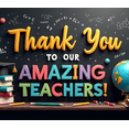 thumbnail image 4 of Yatrandify Decorative Design Thank You Banner Colorful Theme Teacher Appreciation Banner for School Events Education Celebration Classroom Decoration, 4 of 8
