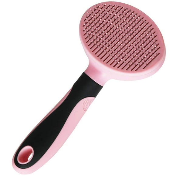 Cat Brush, Soft Dog Grooming Tool Brush for Dogs and Cats, Removes Loose Undercoat, Mats Tangled Hair Slicker Brush for Pet Massage-Self Cleaning Pink