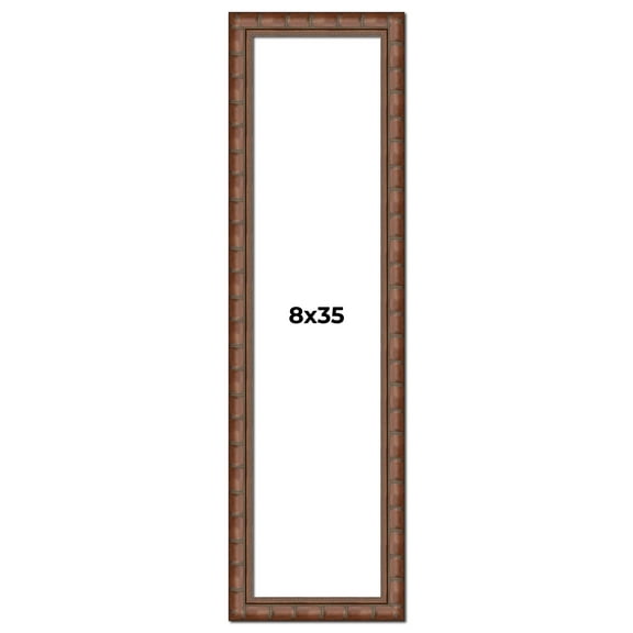 8x35 Dark Brown Bamboo Real Wood Picture Frame Width 1.5 inches | Interior Frame Depth 0.5 inches |