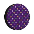 thumbnail image 1 of Balery Purple Mardi Gras Cubiertas para Neumáticos - Protector Resistente para Neumáticos de Camioneta, SUV, Remolque, Camper y RV-14 inch, 1 of 6