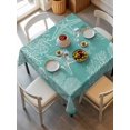 thumbnail image 6 of Teal Coastal Table Cloth, Waterproof Tablecloth for Square Tables, Starfish Coral Summer Beach Ocean Reusable Washable Fabric Table Cover for Restaurant Kitchen Dining Tables 54"x54", 6 of 9