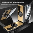 thumbnail image 5 of ELEHOLD Case for Samsung Galaxy Z Fold 3, Soft TPU and Hard PC Hinge Protection Case with Magnetic Rotatable Metal Ring Holder & Screen Protector,Gold, 5 of 12