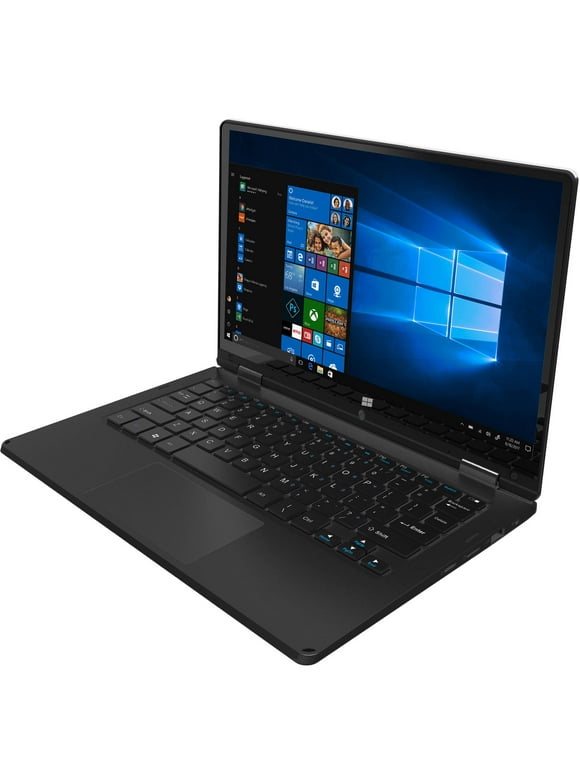 Ematic EWT117 11.6" Laptop, Touchscreen, 2-in-1, Windows 10, Intel Atom Quad-Core Processor, 2GB RAM, 32GB Flash Storage (Black)