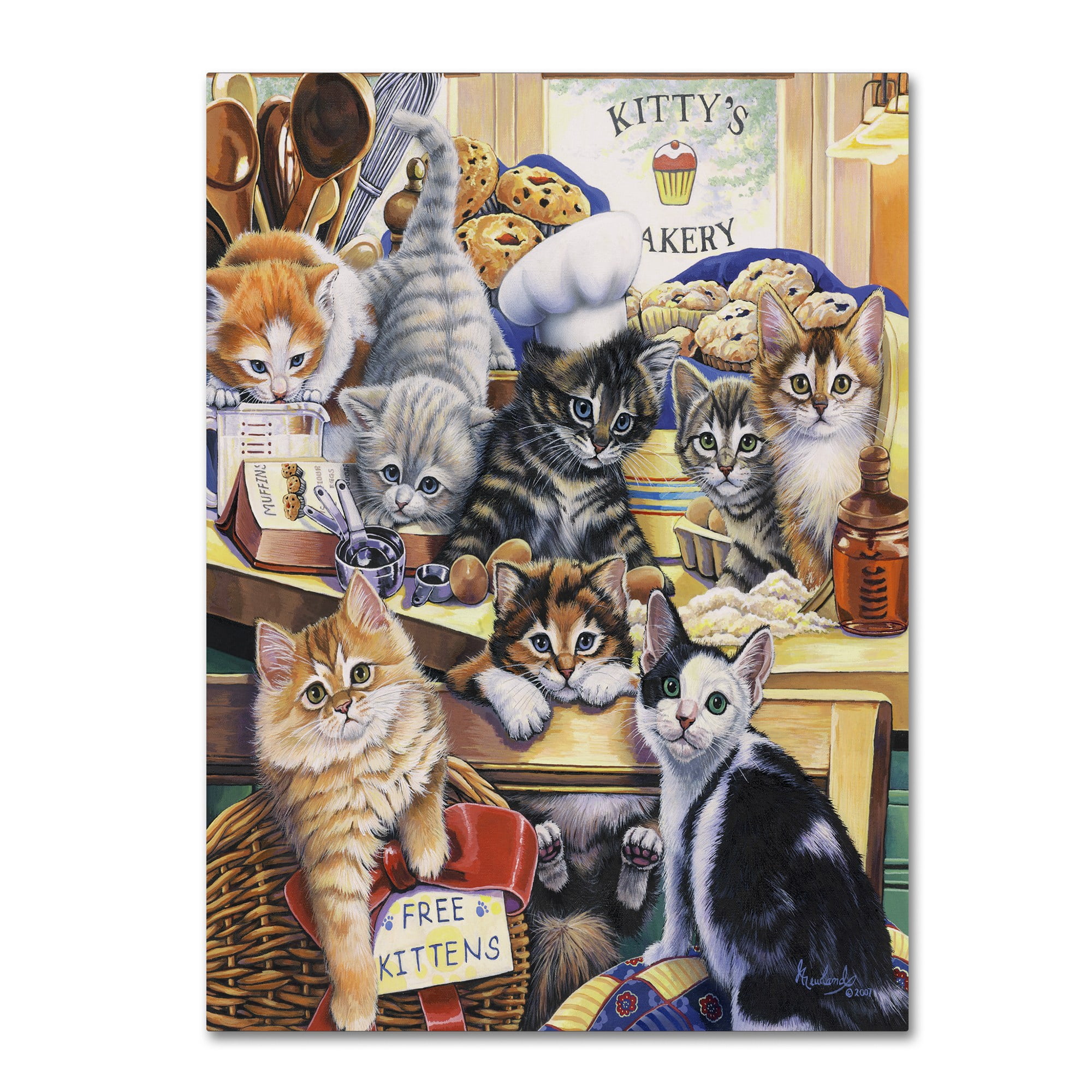 Trademark Fine Art 'Kitty Bakery' Canvas Art by Jenny Newland
