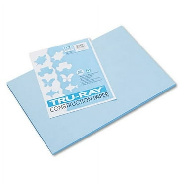 1PC Pacon Tru-Ray Construction Paper, 76 lb Text Weight, 12 x 18, Sky Blue, 50/Pack