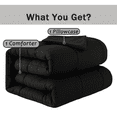 thumbnail image 5 of YEPCLUB 2-Piece Twin Size Comforter Set, Black and Gray Down Alternative Reversible Bedding Set, All-Season Quilted Soft Comforter with Pillowcases, 5 of 5