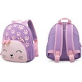 thumbnail image 2 of Nice Choice Cute Toddler Backpack Baby Girls Preschool Daycare Backpack Bookbag Schoolbag Gifts for Kids Little Girls(PurpleCat), 2 of 7