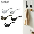 thumbnail image 7 of 5Pcs Wall Hanging Hat Clothes Vintage Coat Hooks Hanger Iron Towel Bathroom, 7 of 7