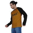 thumbnail image 4 of Inkmeso Raglan Full Sleeves Tshirt For Men Graphic Dad³ Tshirt For Father Of 3 Kids, 4 of 7