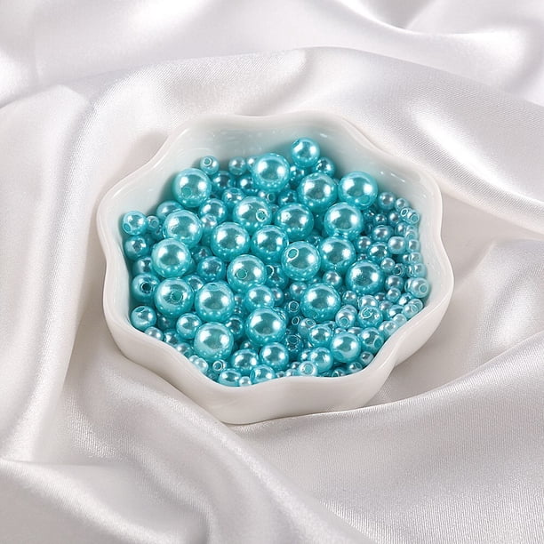 Cuentas redondas con agujeros para fabricación de joyas, abalorios coloridos ABS de imitación de perlas de 3-8mm, abalorios para pulsera DIY, 150-200 Uds.