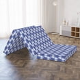 thumbnail image 4 of Floral Foldable Mattress, Eastern Art Flowers Pattern, 78.7" x 47.2", Ceil Blue Indigo, by Ambesonne, 4 of 4